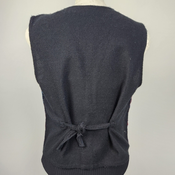 Vest Vintage Woven Tapestry Wool Cotton Galapagos Tortoise Penguin Iguana Size M - Picture 4 of 12